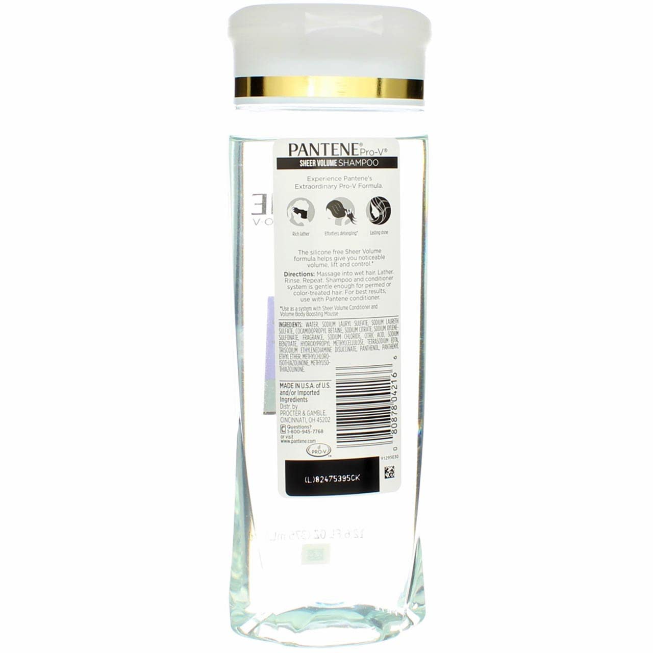 Pantene Pro-V Sheer Volume Free Flowing Fullness Shampoo 12.60 oz (Pack of 4)