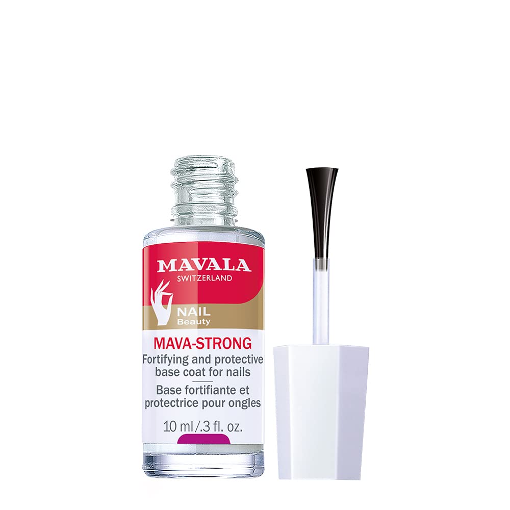 MAVALA Mava-Strong Fortifying Base Coat | Healthy Nails | Strengthens and Protects Damaged Nails | Reduces Micro-Flaking and Deh
