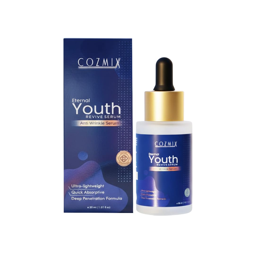 Cozmix Eternal Youth Revive Serum For Glowing & Brightening Skin | AntiAgeing | AntiWrinkle | Men & Women | Skin Tightening Se