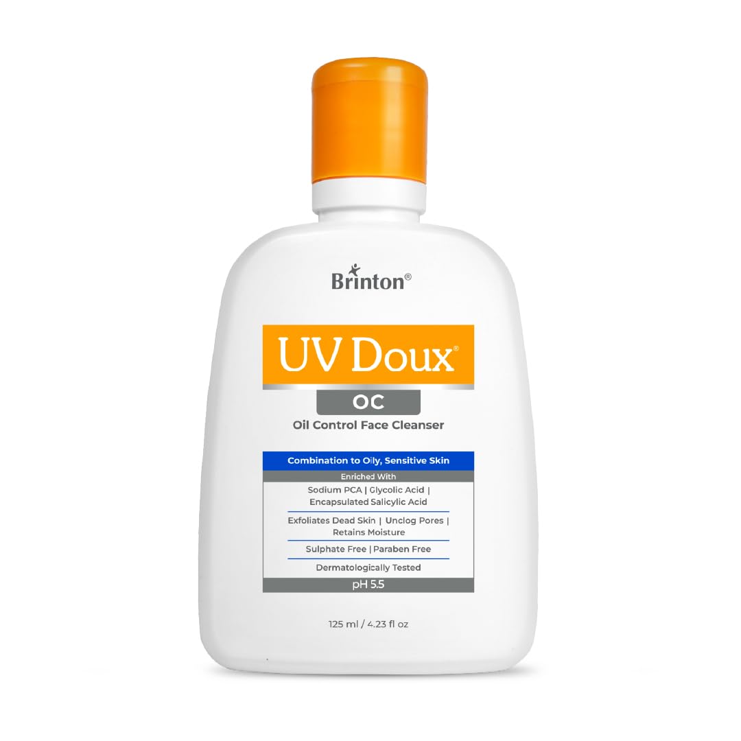Uv Doux Oc Face Cleanser For Oily & Acne-Prone Skin | With Encapsulated Salicylic Acid, Glycolic Acid & Sodium Pca | Unclogs Por