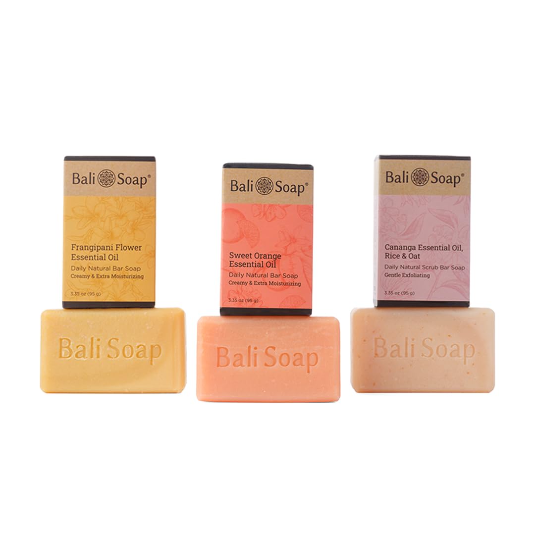 Bali Soap - Tropical Fresh Natural Soap Bar with Premium Essential Oil - Handmade, Vegan, Soap for Body and Face, Plant Based Co