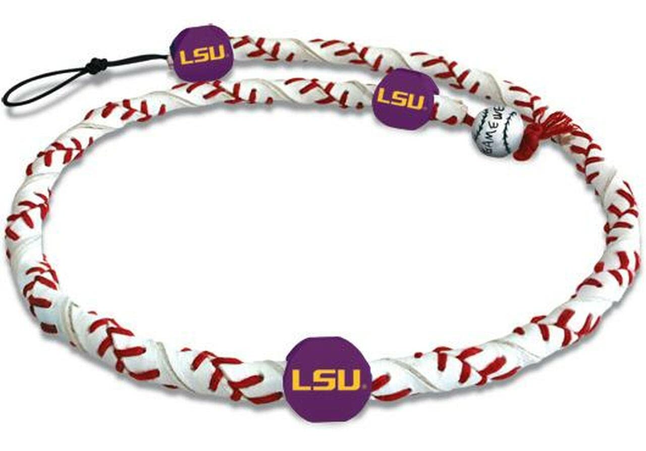 NCAA Louisiana State Fightin Tigers Classic Frozen Rope Baseball Necklace