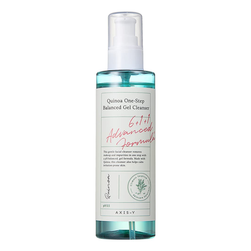 Axis-Y Quinoa One Step Balanced Gel Cleanser 180Ml / 6.08 Fl. Oz | Gentle Facial Cleanser | Sensitive Skin | Ph Balancing Cleans
