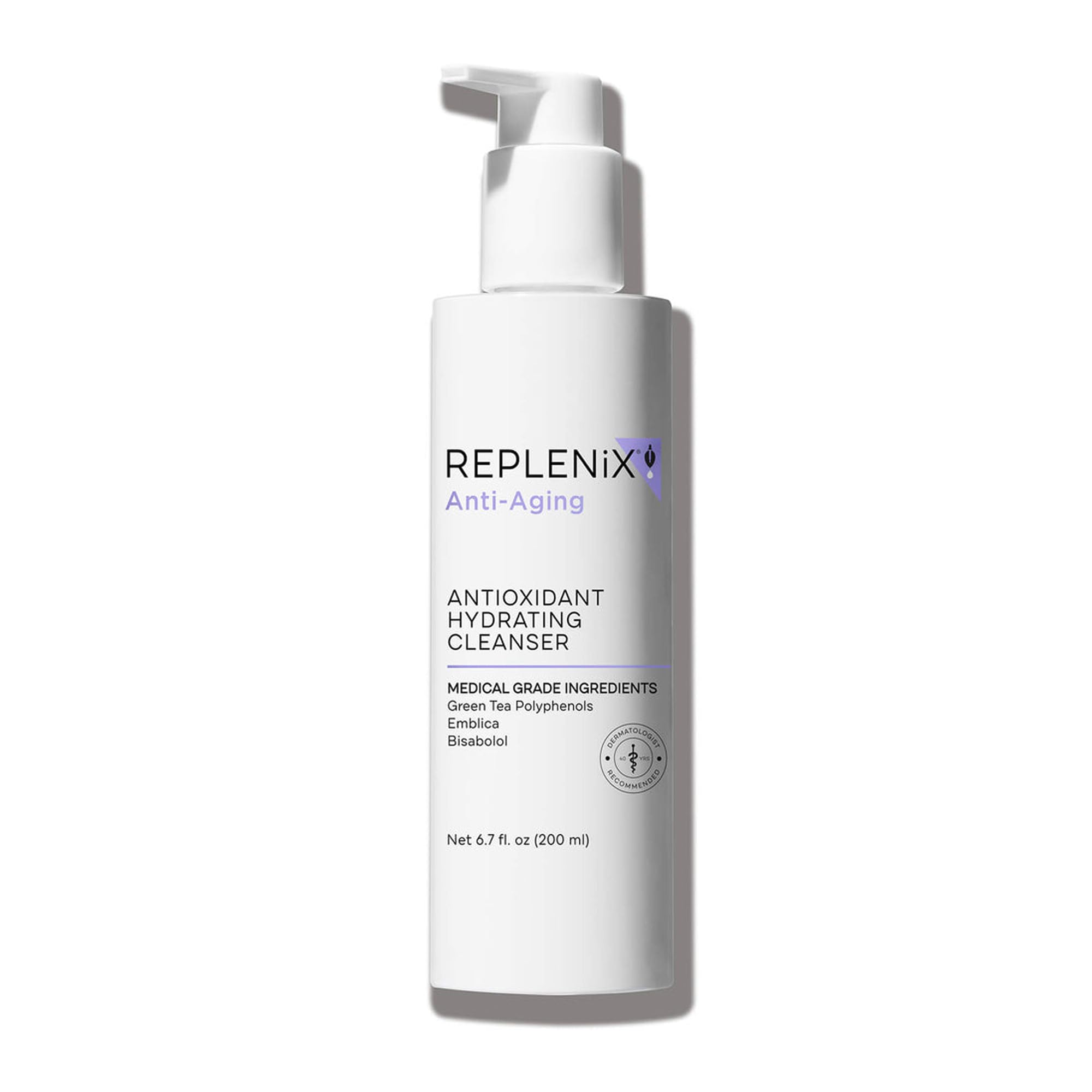 Replenix Antioxidant Hydrating Cleanser, Medical-Grade Gentle Face Wash for Dry & Mature Skin (6 fl. Oz)