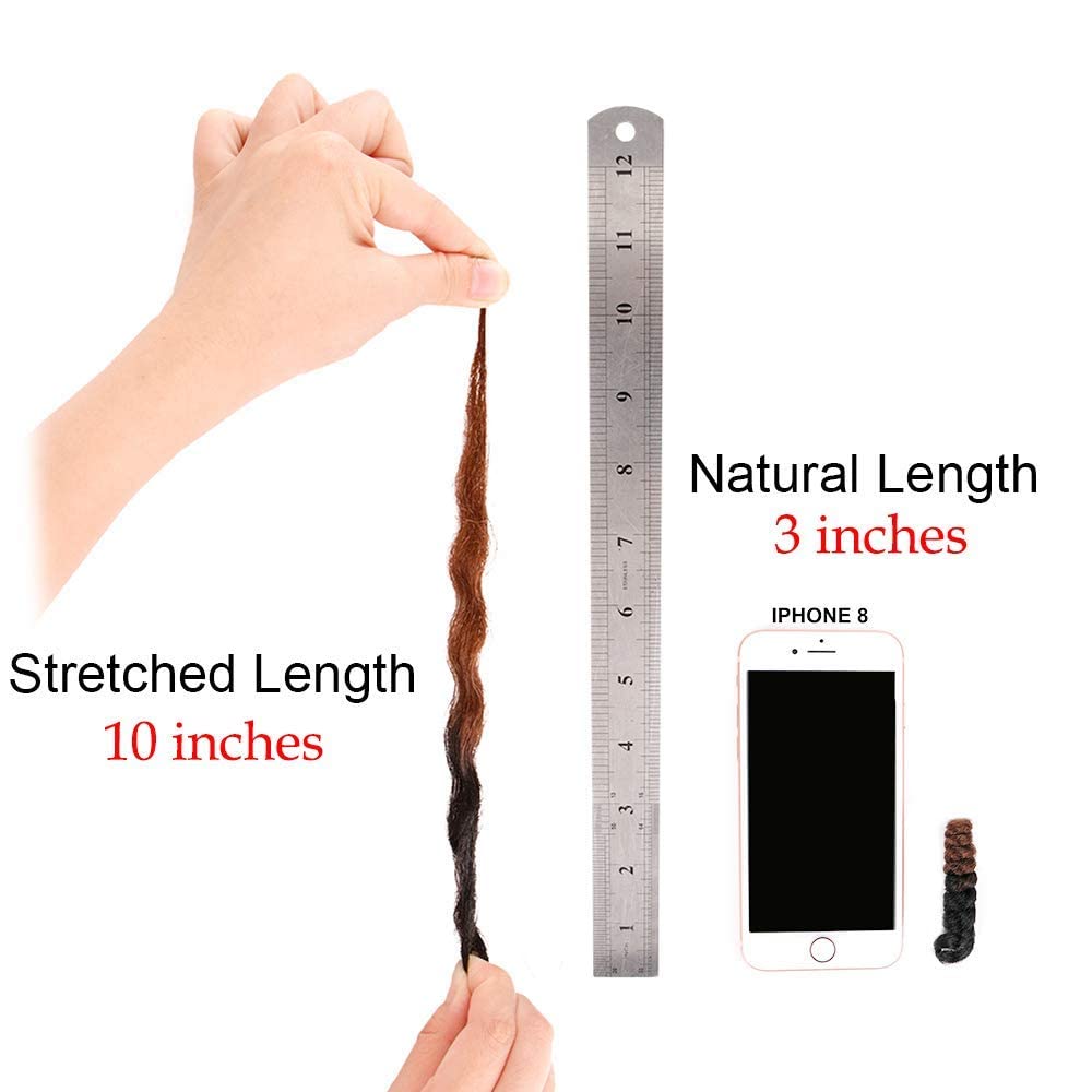 QUEENTAS 10 Inch Synthetic Crochet Hair Extensions - 3 Pack Curly Braids in Natural Black/Brown (Model ZF3696)