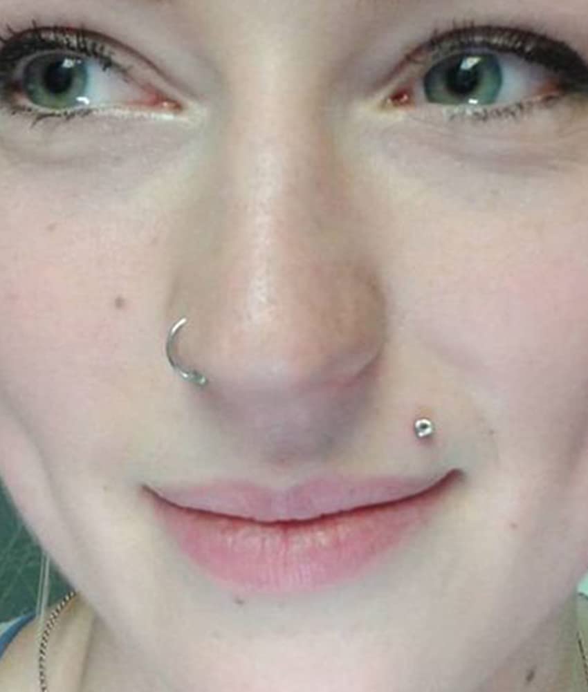 QWALIT Plastic Medusa Piercing Jewelry Lip Labret Helix 16g Threadless Clear Cartilage Earrings Stud