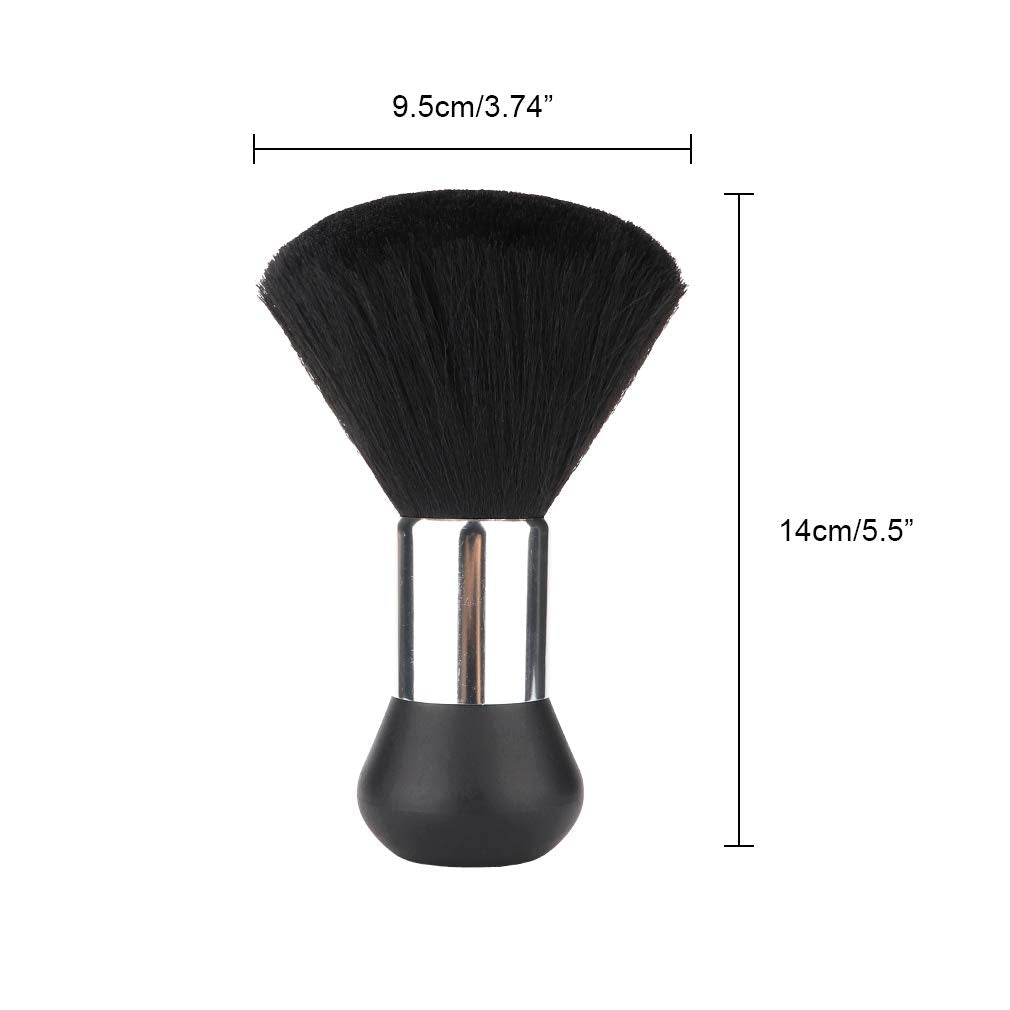 Black Large Barber Brush Neck Duster, Beomeen Soft Hairbrush for Hair Cutting Neck Face Cleaning Hair Sweep Brushes Salon Tool