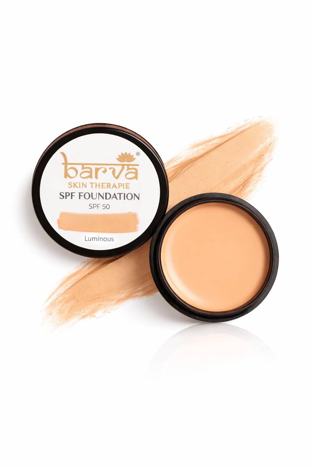 Barva Full Coverage For All Skin Spf 50, 2 In 1 Cream Foundation And Concealer, Perfect For Indian Skin Tones, 9G (Luminous)