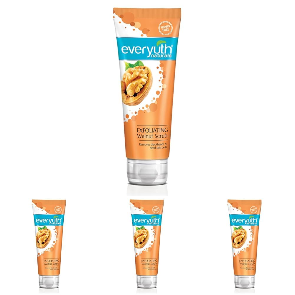 Everyuth Naturals Exfoliating Walnut Scrub, 200Gm, Tube (Pack Of 4)