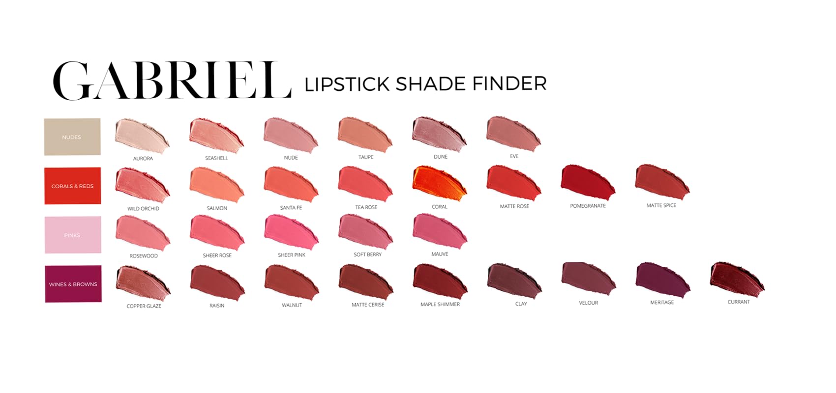 Gabriel Cosmetics Lipstick (Matte Cerise - Mauve Brown/Cool Crme)