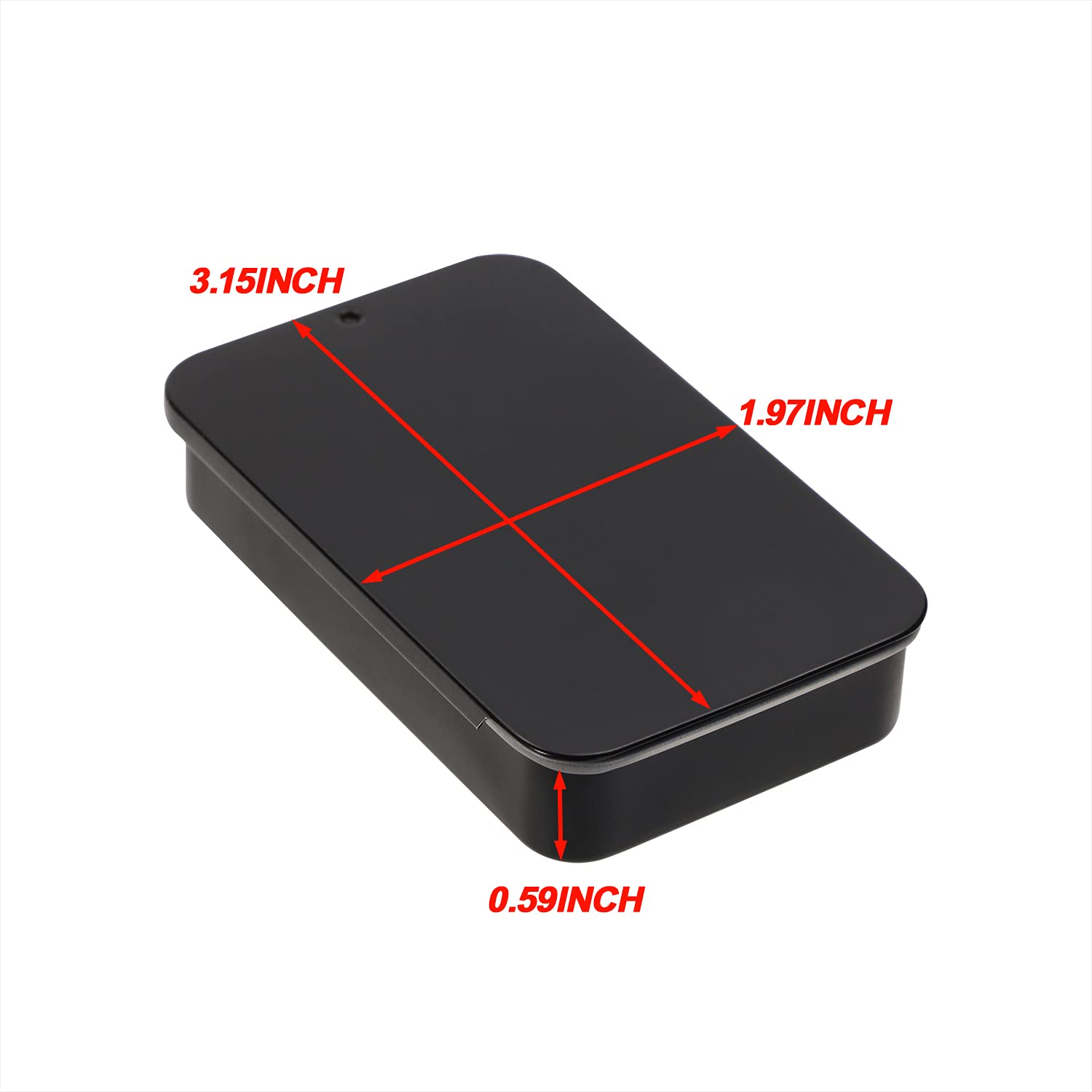 Mini Skater 4Pcs 3.15x1.97x0.59Mini Metal Slide Top Tin Containers, Sliding Cover Push-Pull Tin Box,Portable Slide Cover Storage