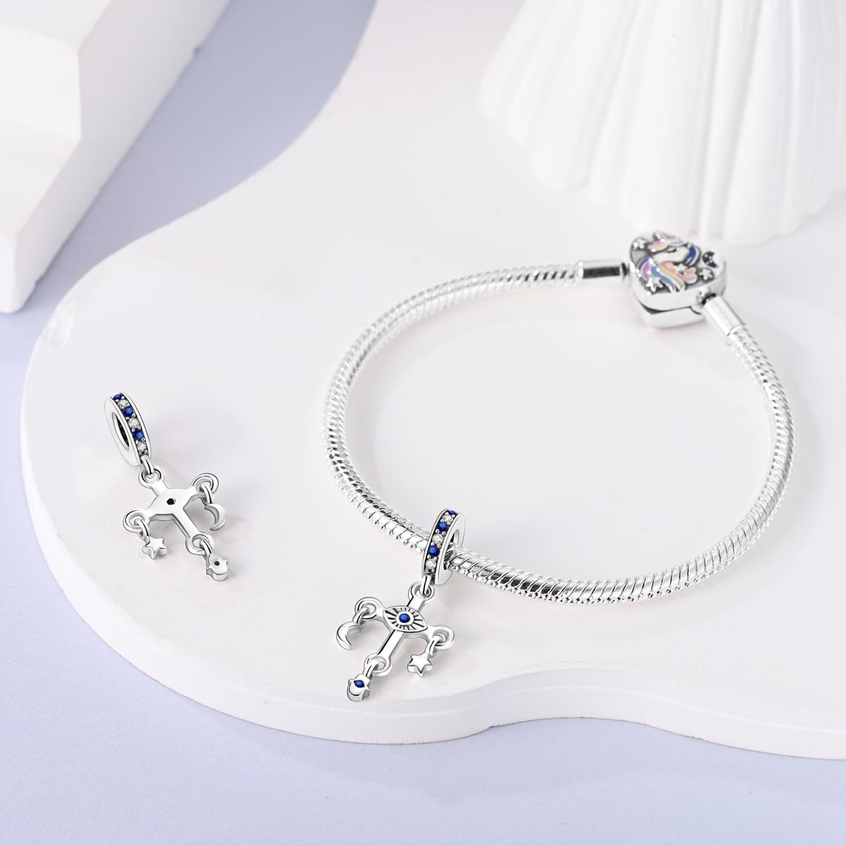 MULA 925 Sterling Silver Charms for Bracelets and Necklaces Handbag Dangle Pendants Beads Cute Cat Turtle Charms Jewelry for Wom
