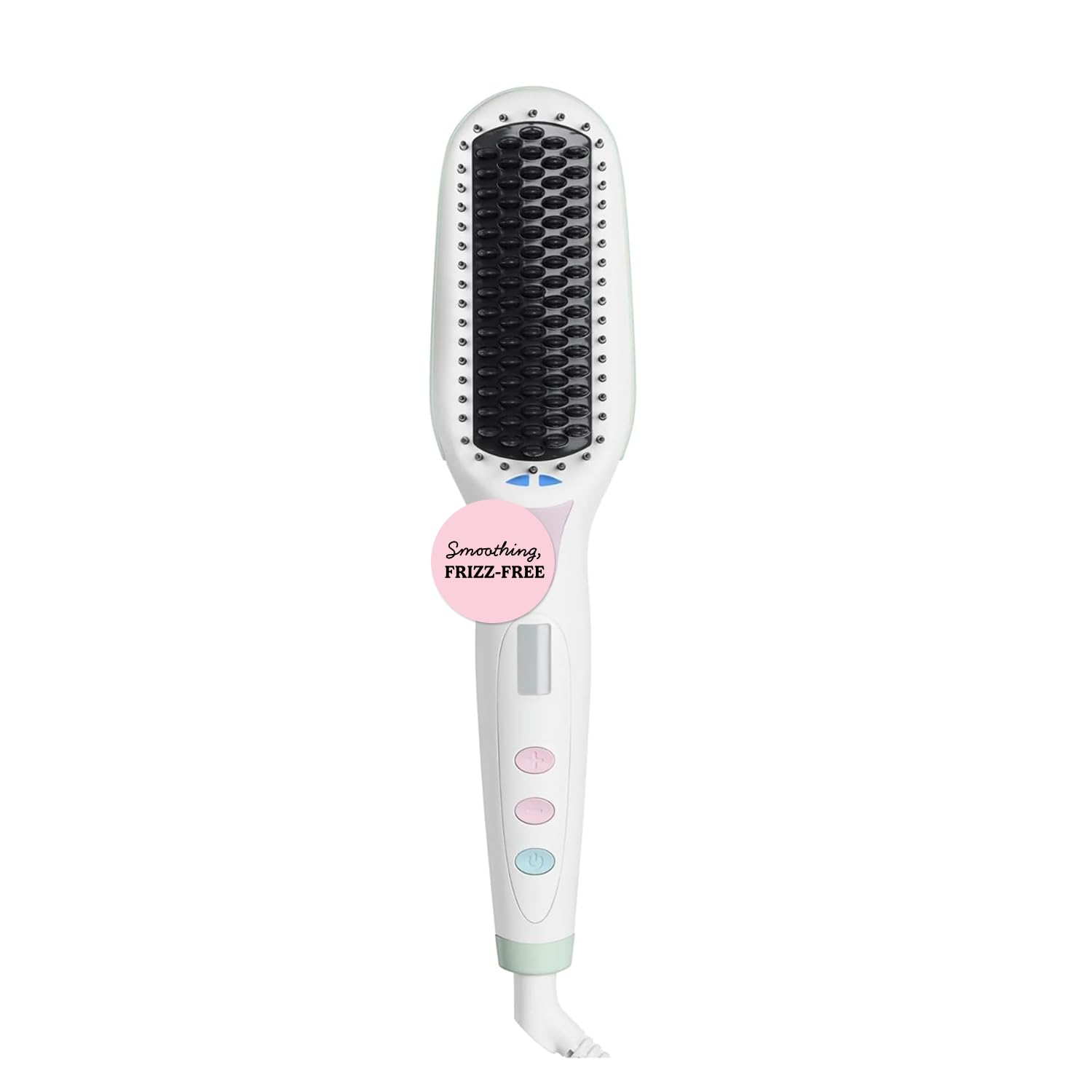 Mane Get Ur Sleek On Hair Straightener Brush  Smoothing Hot Air Brush with Adjustable Heat for FrizzFree Styling  Nano Cerami
