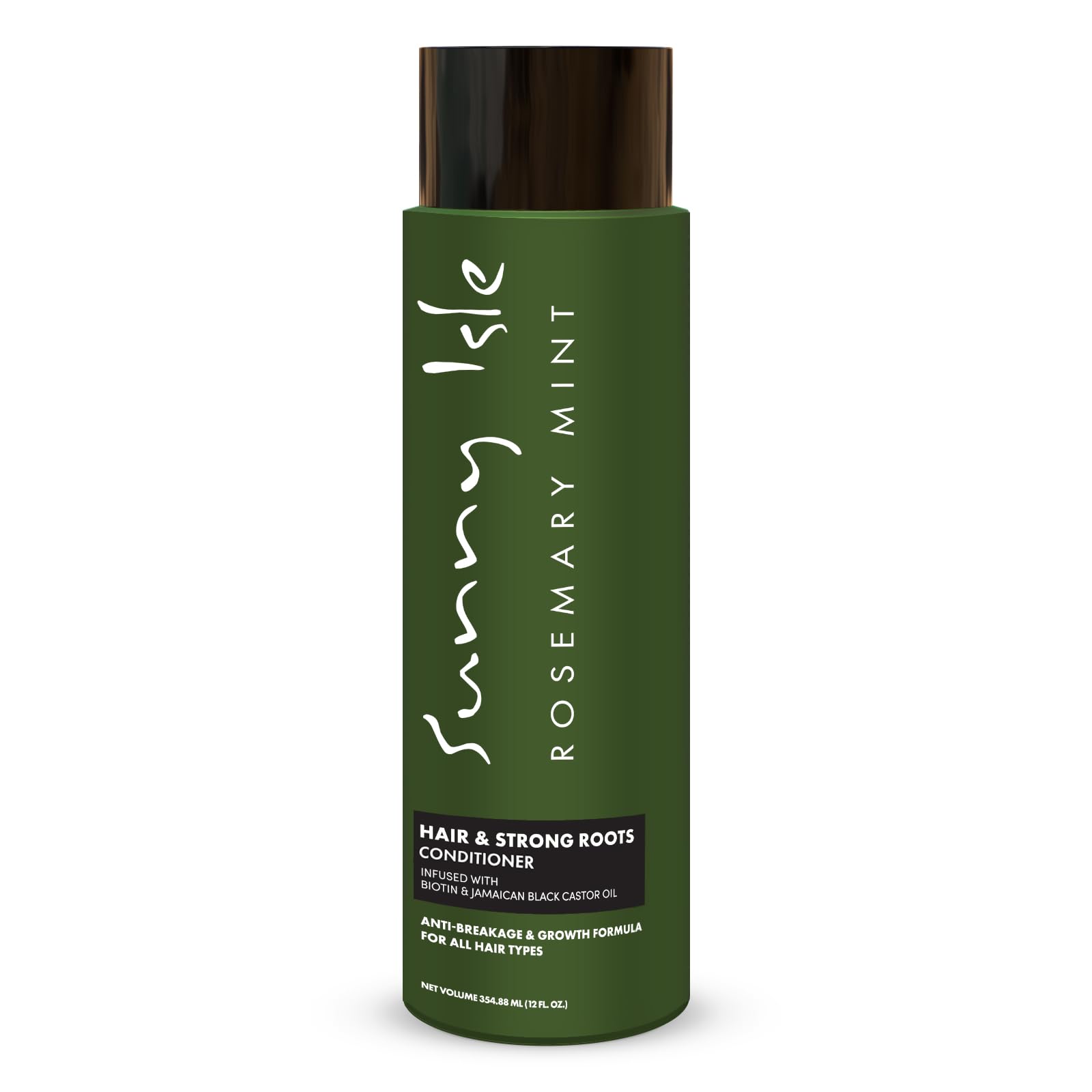 Sunny Isle Rosemary Mint Hair & Strong Roots Conditioner 12oz | Anti-Breakage & Growth Formula | Infused with Biotin & Jamaican 