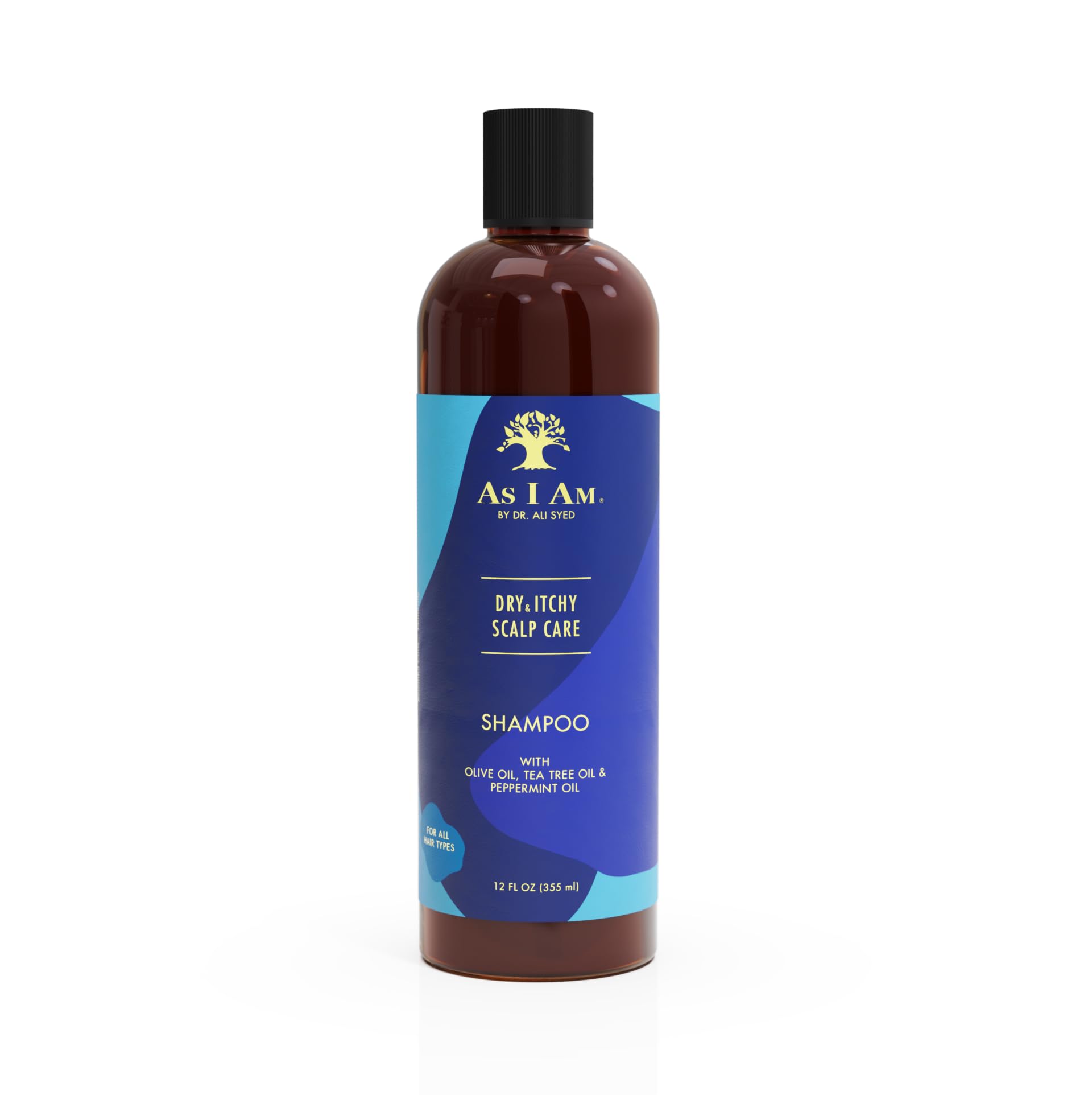 As I Am Dry & Itchy Scalp Care Shampoo - 12 ounce - Cleanses and moisturizes dry and itchy scalp - With Olive Oil, Tea Tree Oil 