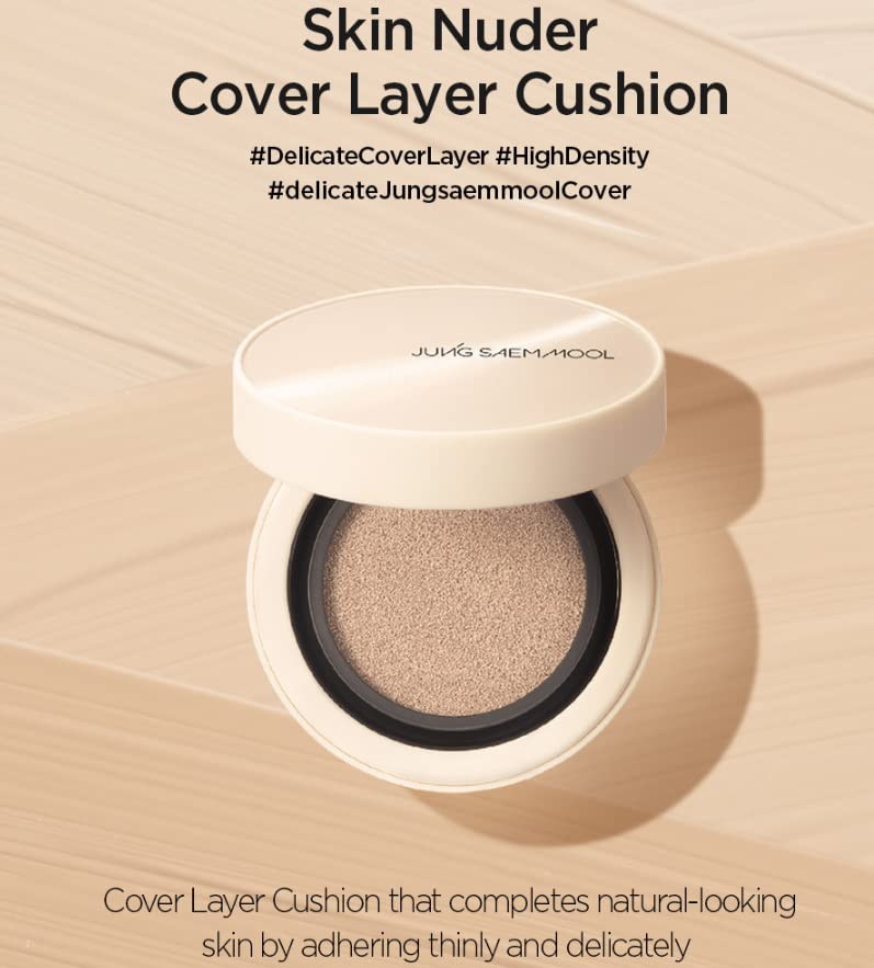 [Jungsaemmool Official] Skin Nuder Cover Layer Cushion 23 (Medium) | Refill Included | Delicate Cover | All-Day Lasting | Makeup
