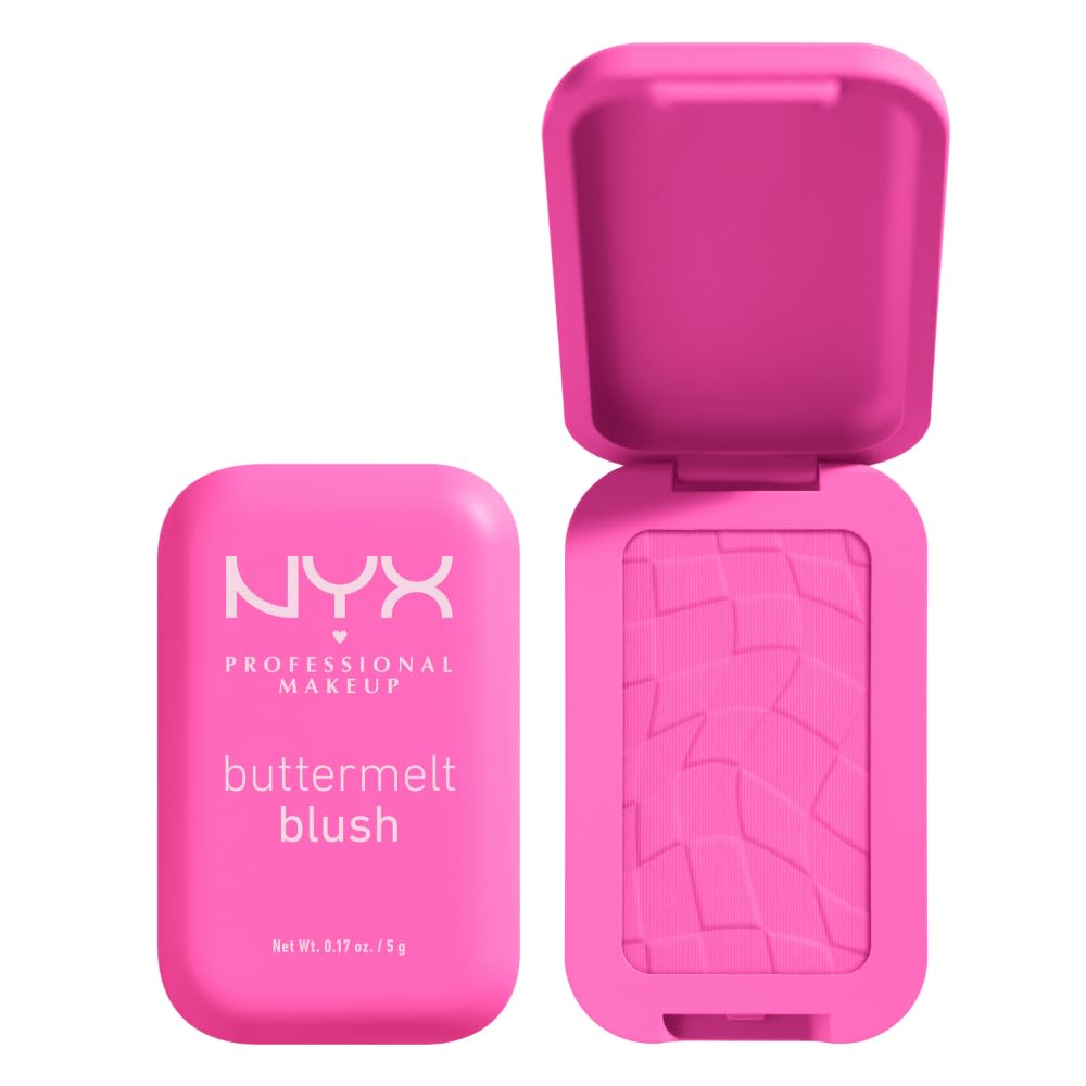 NYX PROFESSIONAL MAKEUP Buttermelt Powder Blush, Fade and Transfer-Resistant Blush, Up to 12HR Make Up Wear, Vegan Formula - My 
