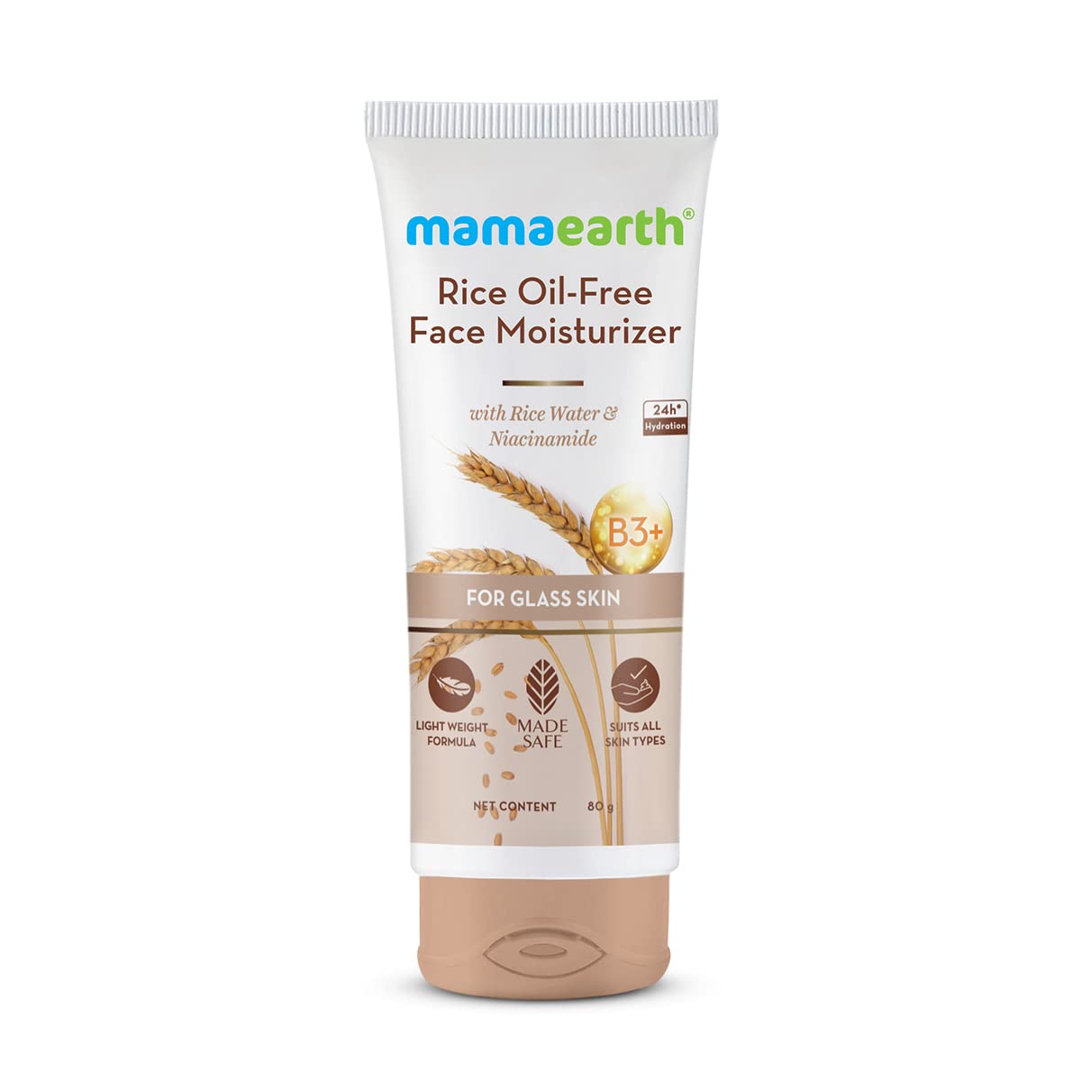 Mamaearth Rice Water Oil Free Face Moisturizer | 24-Hour Hydration With Niacinamide | Controls Excess Oil & Minimizes Open Pores