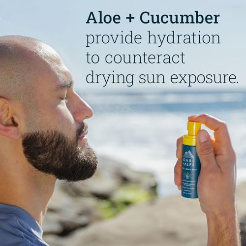 Oars + Alps Face and Scalp Mist SPF 35 Sunscreen, Protects from Blue Light, Summer Splash Scent, Water and Sweat Resistant, 1.5