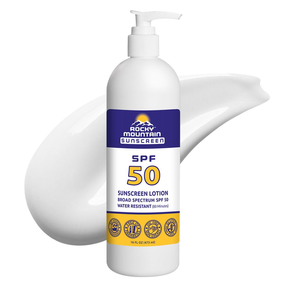 Rocky Mountain Sunscreen SPF 50 LOTION | Broad Spectrum UVA/UVB Protection | Hawaii 104 Reef Act Compliant (Oxybenzone & Octinox