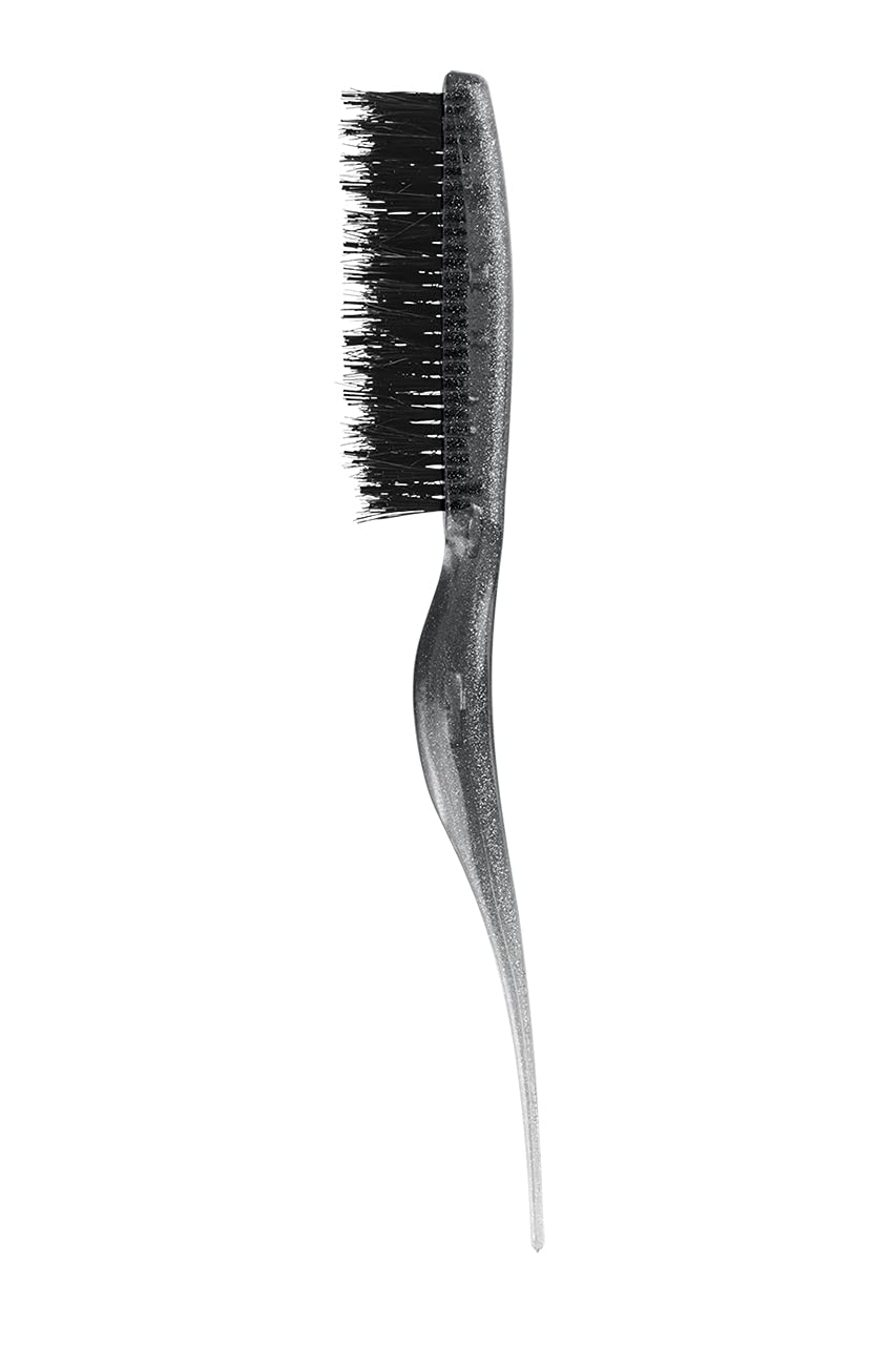 Cricket Amped Up Teasing Hair Brush for Volume, Backcombing, Lifting, Styling, And Sectioning Hair, Sparkle Black