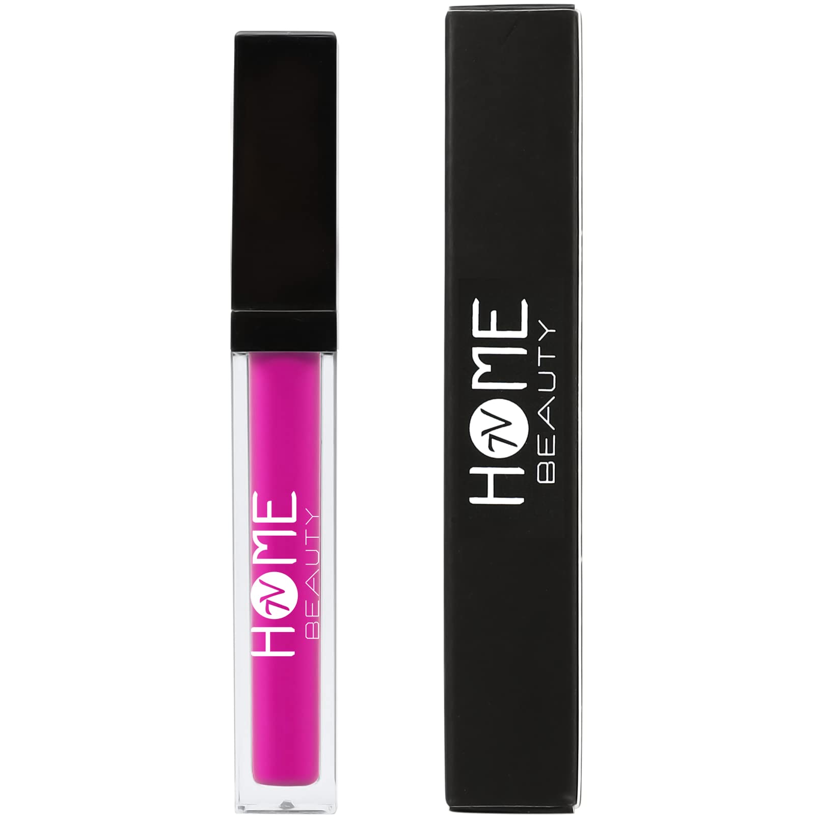 7V Home Beauty Hot Pink Matte Liquid Lipstick, Long Lasting High Pigmented Non-Stick Waterproof Pink Lipstick (5Ml, 210)