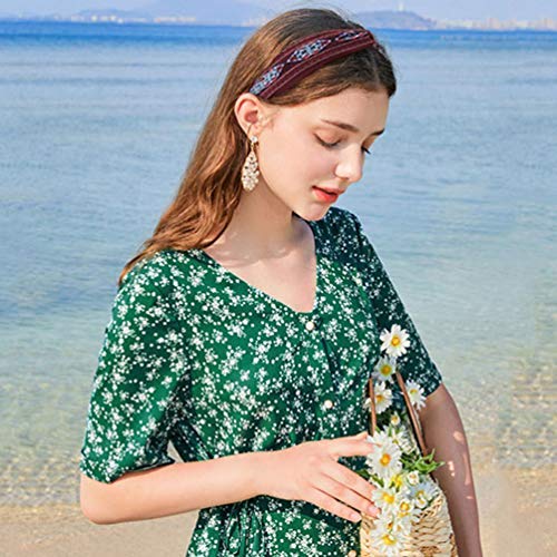 Ahoney Boho Knotted Twisted Floral Headbands - 20 Pack Elastic Headband Hair Accessories For Women