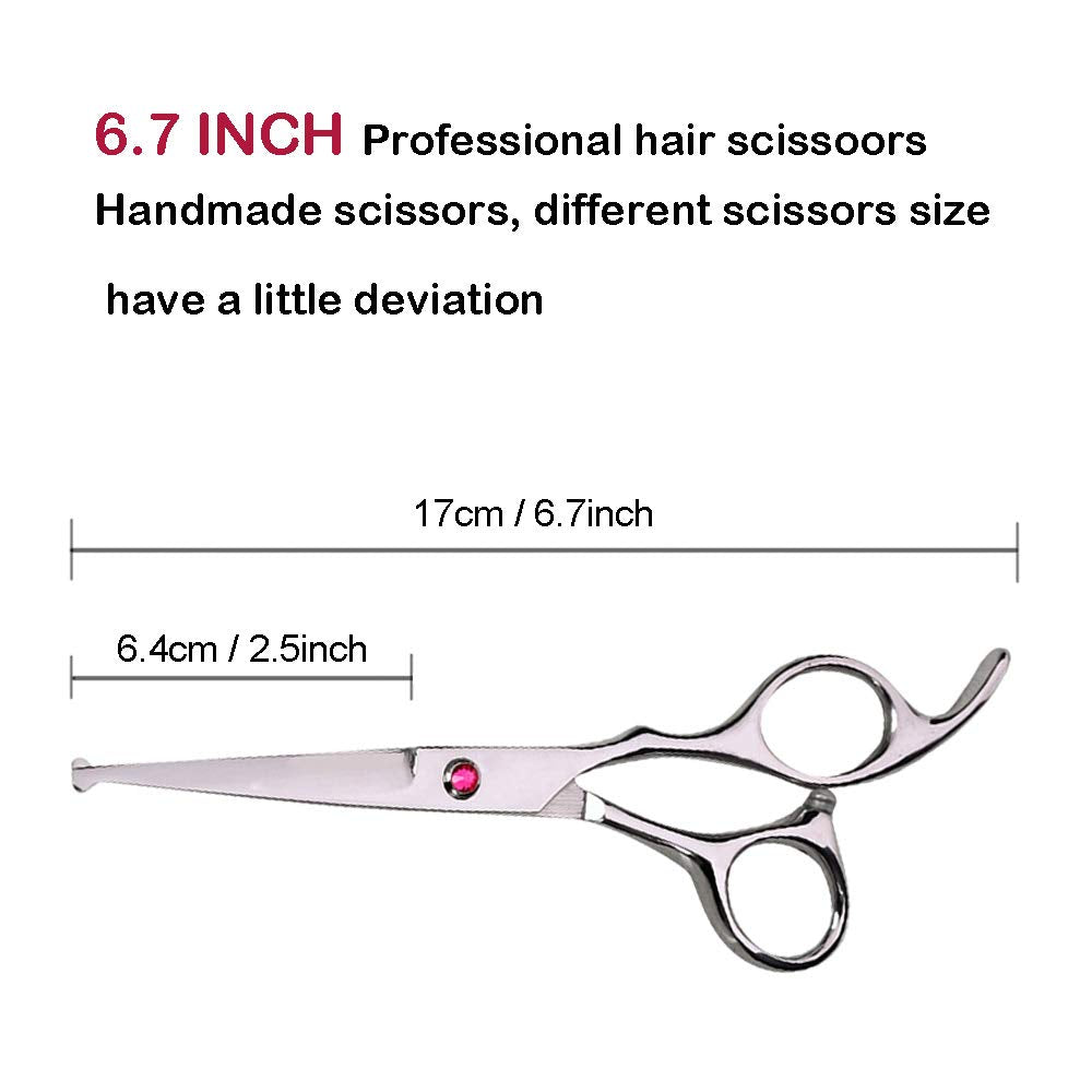 Hair Cutting Scissors Set Professional Kids/Women/Men 6.5 Inch Saftey Round Head Hair Cut Scissors Kit With Cutting Scissors Thi