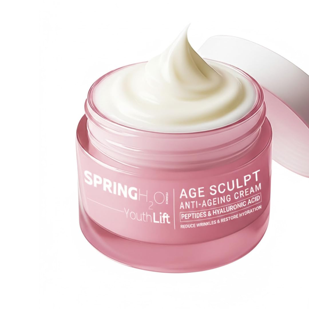 Spring H2O AntiAging Cream  Reduces Wrinkles & Fine Lines | Hydrates & Firms Skin | With Peptides, Hyaluronic Acid & Vitamin E