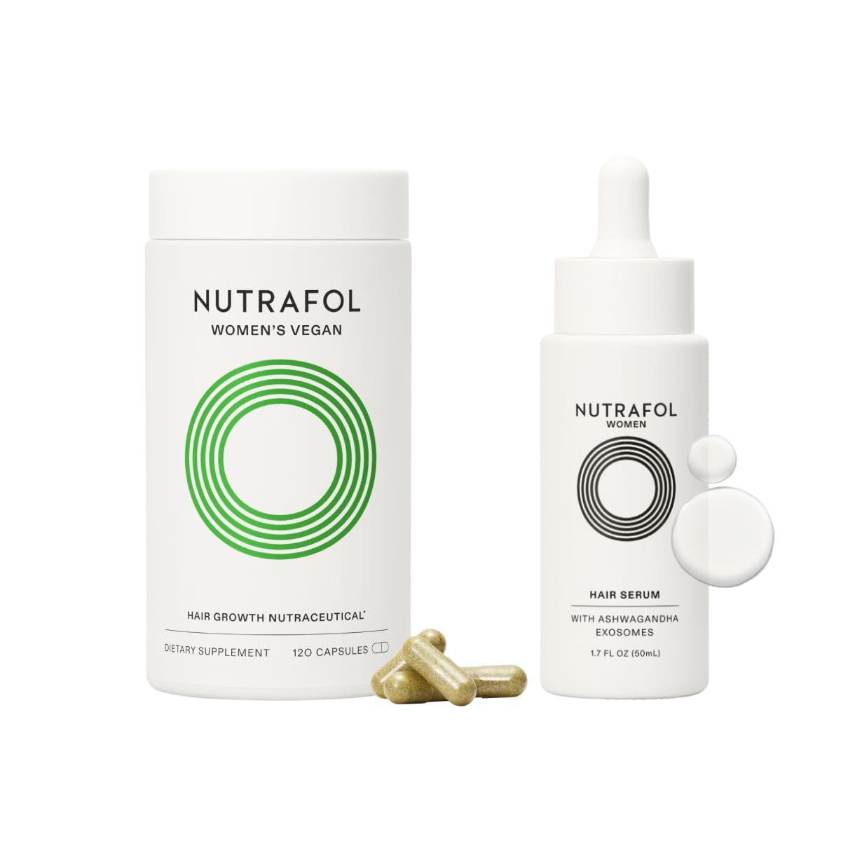 Nutrafol Women's Hair Growth Supplements and Hair Serum, Women 18-44 Years Old, Clinically Tested for Visibly Thicker, Stronger 