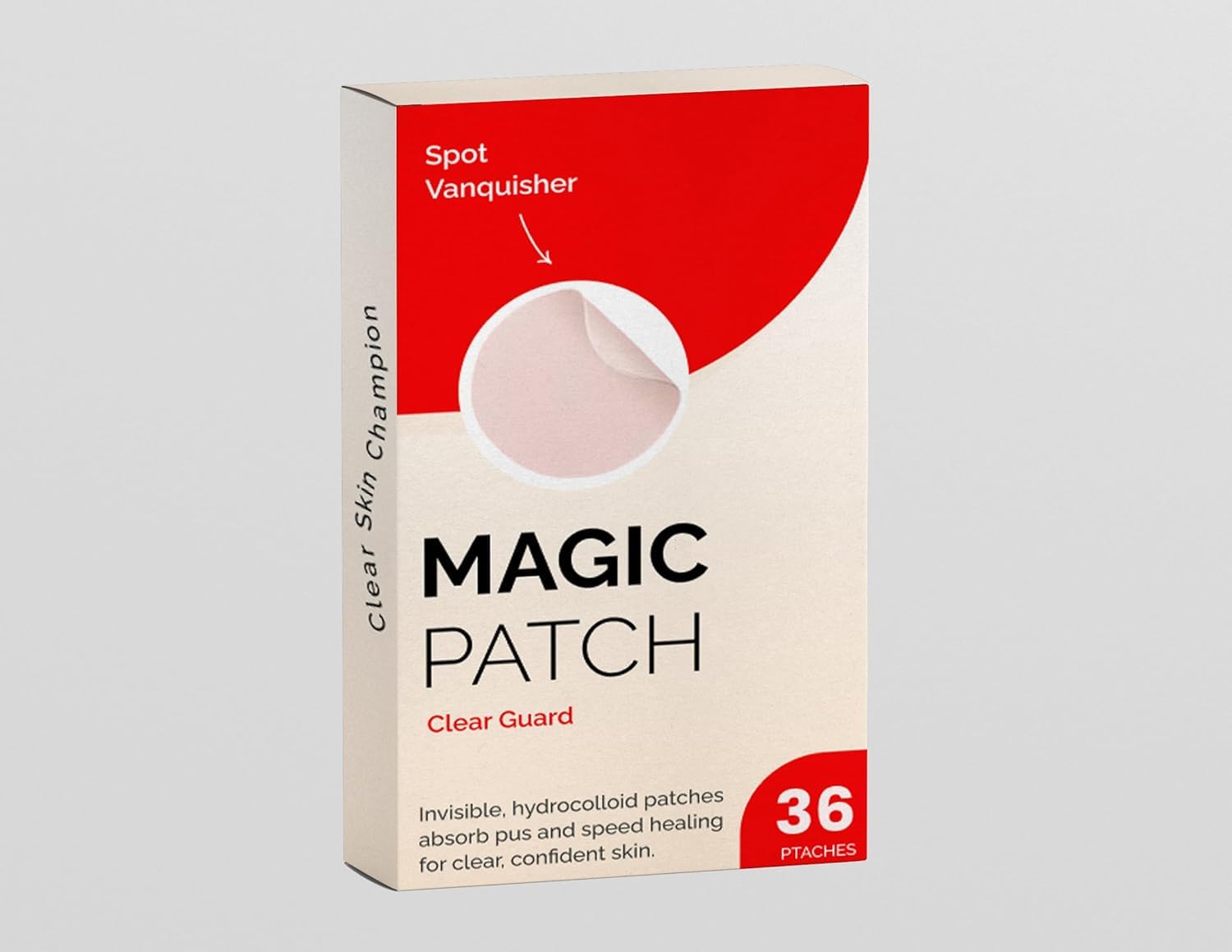 ClearPatch Acne Treatment Hydrocolloid Pimple Patch (36 Patches in 1 Box) - Invisible Acne Patch for Pimple, Blemish Healing, Sk