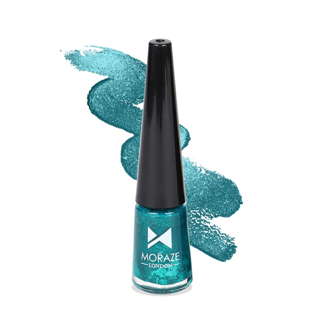 Moraze Glitter Eyeliner | Waterproof Smudge Proof Liquid Liner | Long Lasting Quick Dry Formula | Intense Color Shine Finish | P