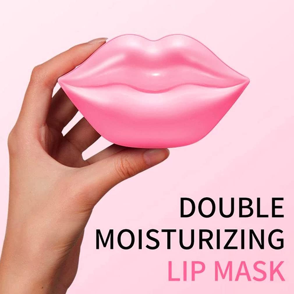 Miniling 20Pcs Moisturizing Lip Mask - Plumping Gel Treatment for Dry Lips, Overnight Care, Pink