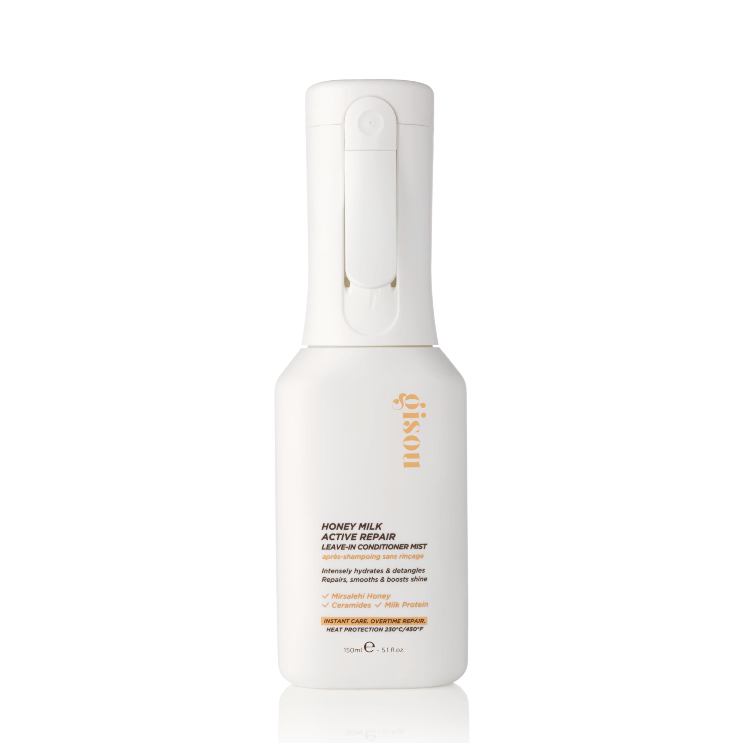 Gisou Honey Milk Active Repair Leave-In Conditioner Mist - Mirsalehi Honey, Hydrolyzed Milk Protein & Ceramides, Detangles, Repa