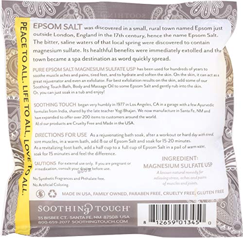 Soothing Touch Epsom Salts Pouch, Unscented, 8 Ounce