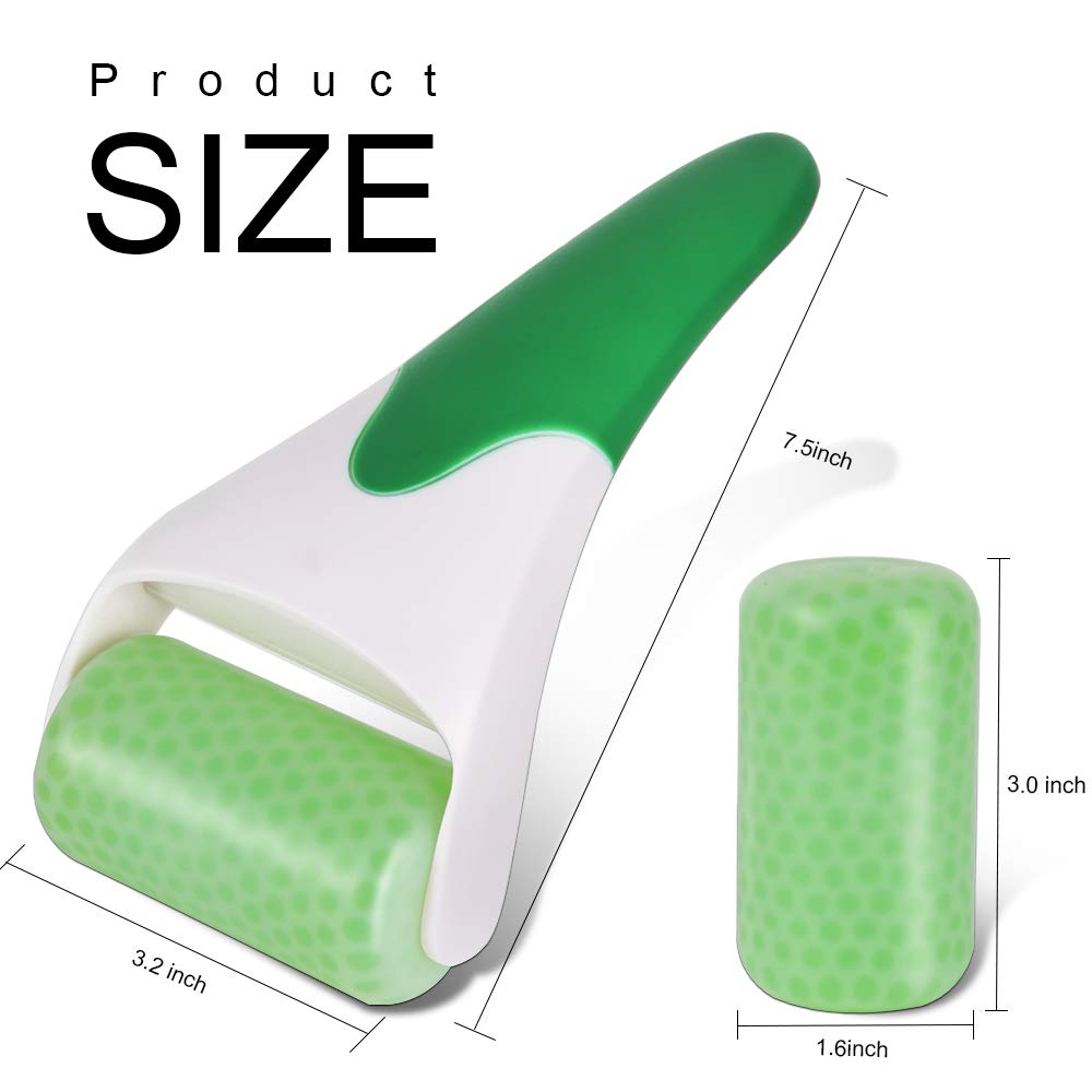 Teenitor Green Ice Roller For Facial Skin Care, Ice Massager Cooling Facial Roller Soothe And Depuff Beauty Tools Cold Face Roll