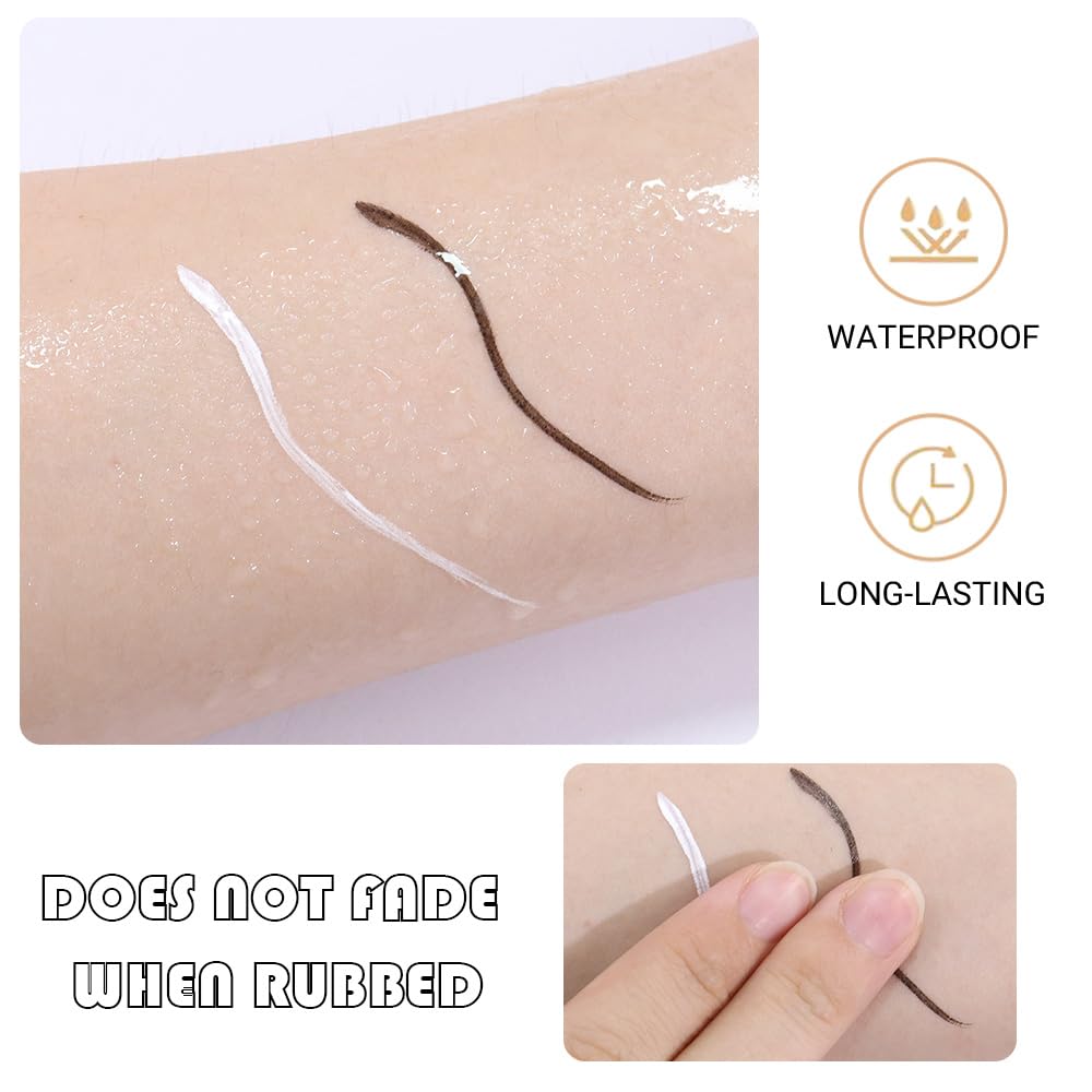 Amy'S Diary 2 Pcs Black&White Liquid Eyeliner Set, Matte Eyeliner Set Eye Liners For Women Waterproof Longlasting Delineadores D