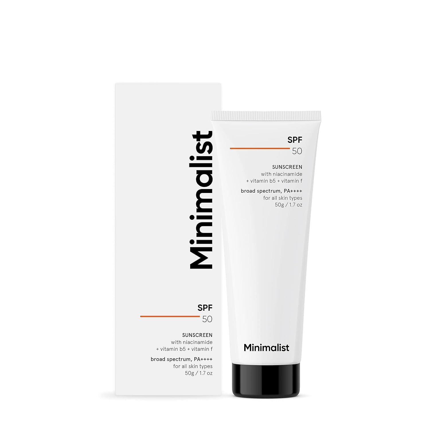 Minimalist Sunscreen Spf 50 Lightweight With Multi-Vitamins | No White Cast | Broad Spectrum Pa ++++ | For Women & Men | 50G