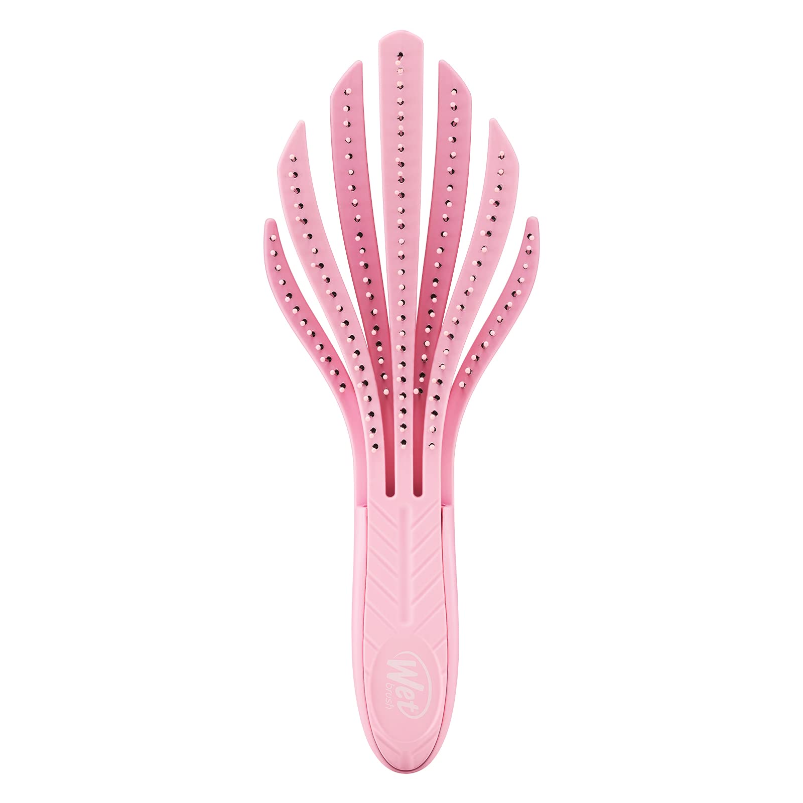 Wet Brush Curl Detangler Hair Brush - Ultra-Soft IntelliFlex Bristles, Pale Pink, 1 Count, Model BIO830CURL