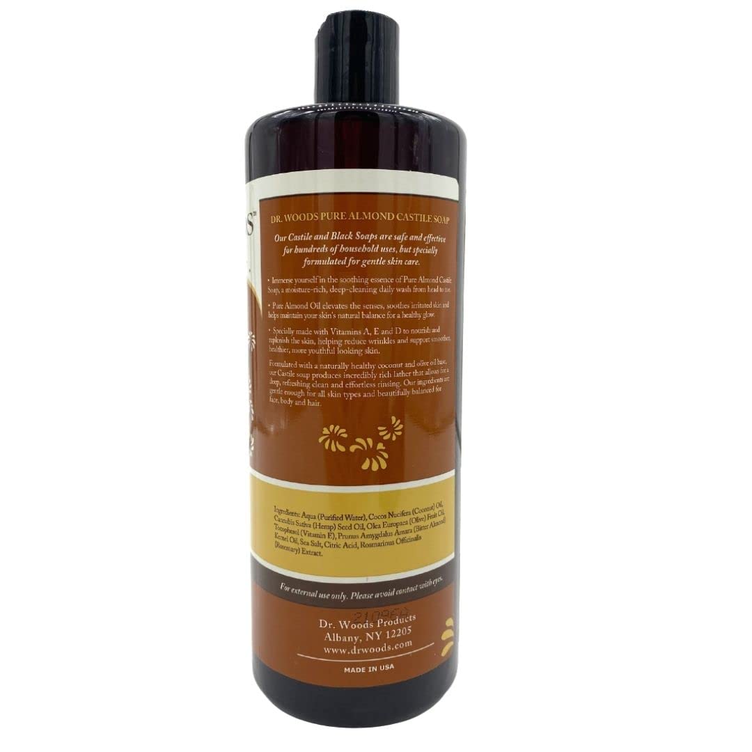Dr. Woods Pure Almond Castile Soap, 32 Ounce