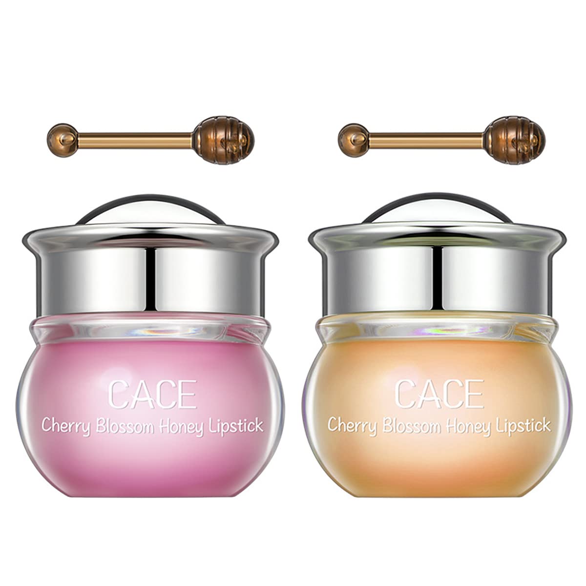 2 Bottles Sakura & Honey Lip Balm, Day & Night Repair Deep Moisture and Fade Lip Lines, Rich in Vitamin E & Cherry Blossom Extra