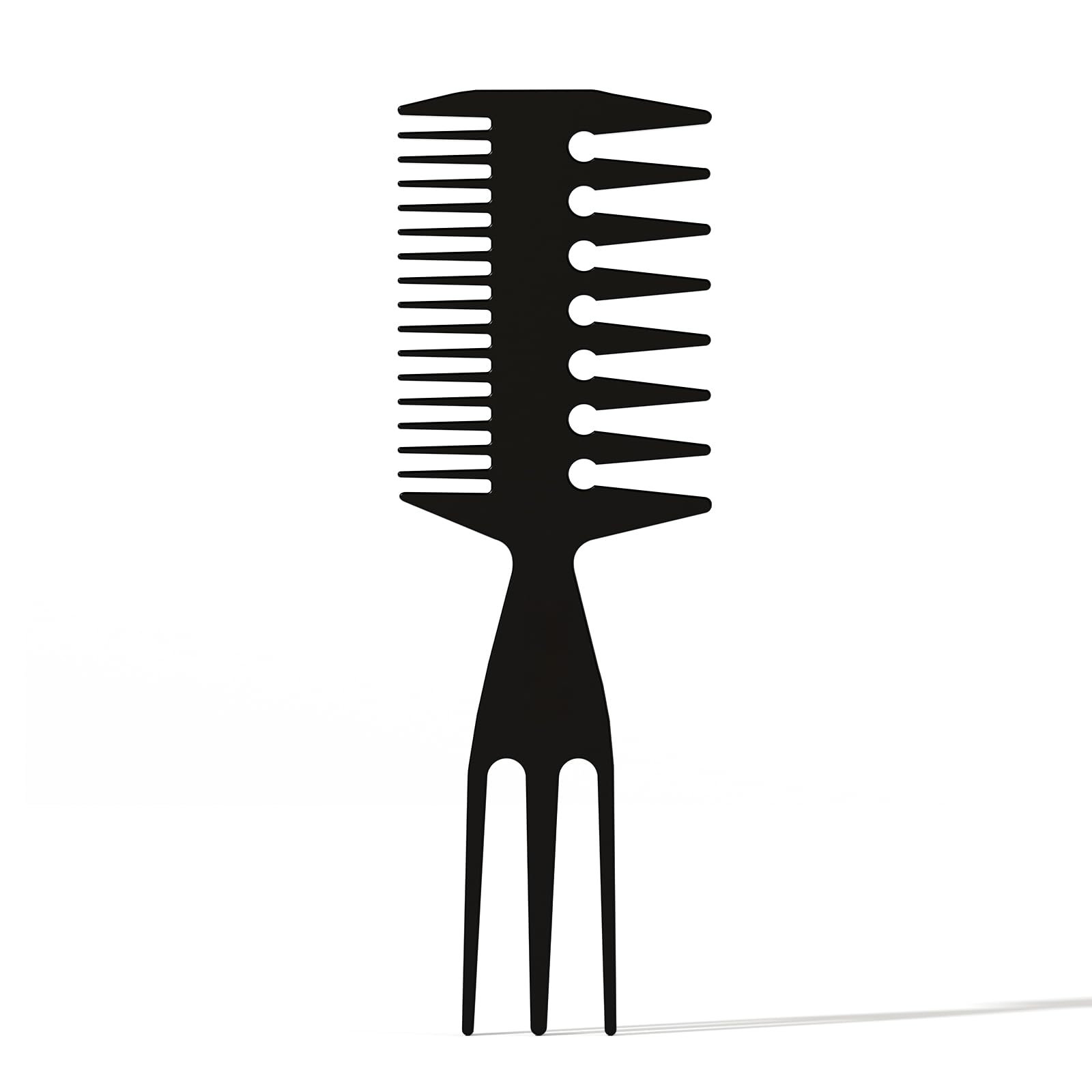 Gowwim 1 Pack Styling Comb Slickedback Combs 3 in 1 Fish Tail Bone Shape Hair Wide for Salon Barbers