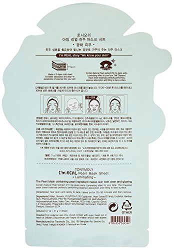 Tonymoly I'M Real Pearl Luminating Mask Sheet, 1 Count