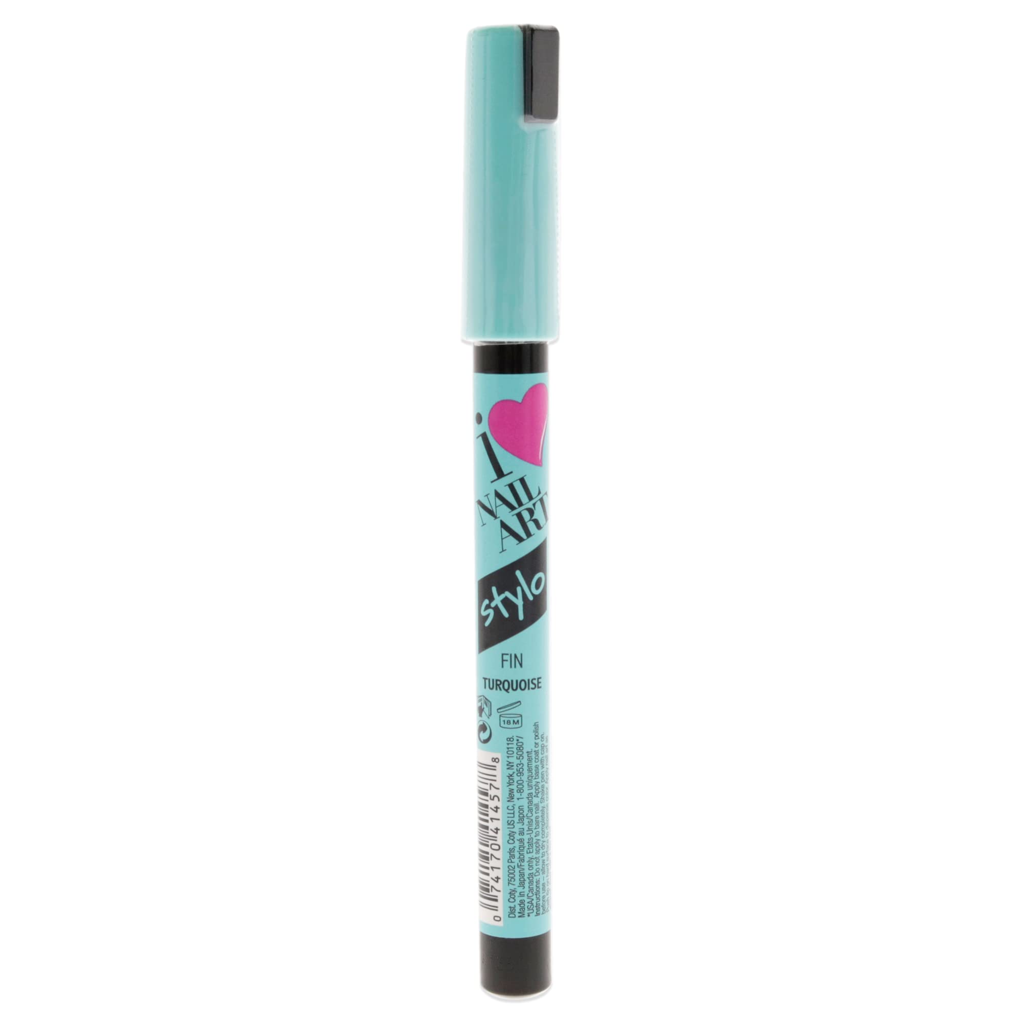 I Heart Nail Art Pen Fine - 450 Turquoise By Sally Hansen For Women - 0.04 Oz Nail Pen