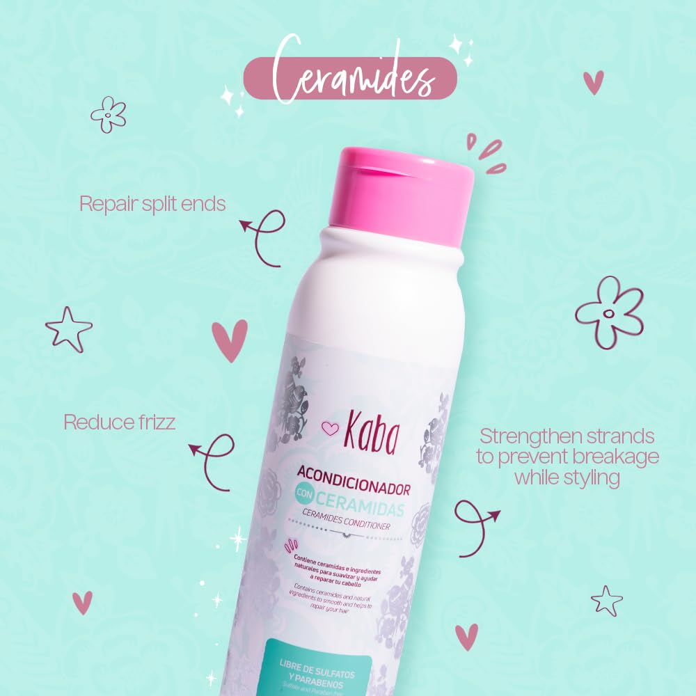 D'Luchi Kaba Ceramide Conditioner For Damaged & Dehydrated Hair Made with Sulfate-Free & Moisturizing Formula, Repairs Split End