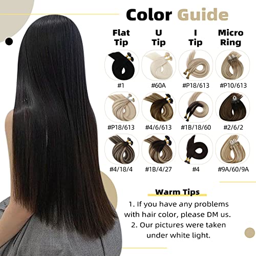 Ugeat 20 Inch White Blonde U Tip Hair Extensions Pre Bonded Hair Extensions Real Human Hair Keratin Hot Fusion Hair Extensions R