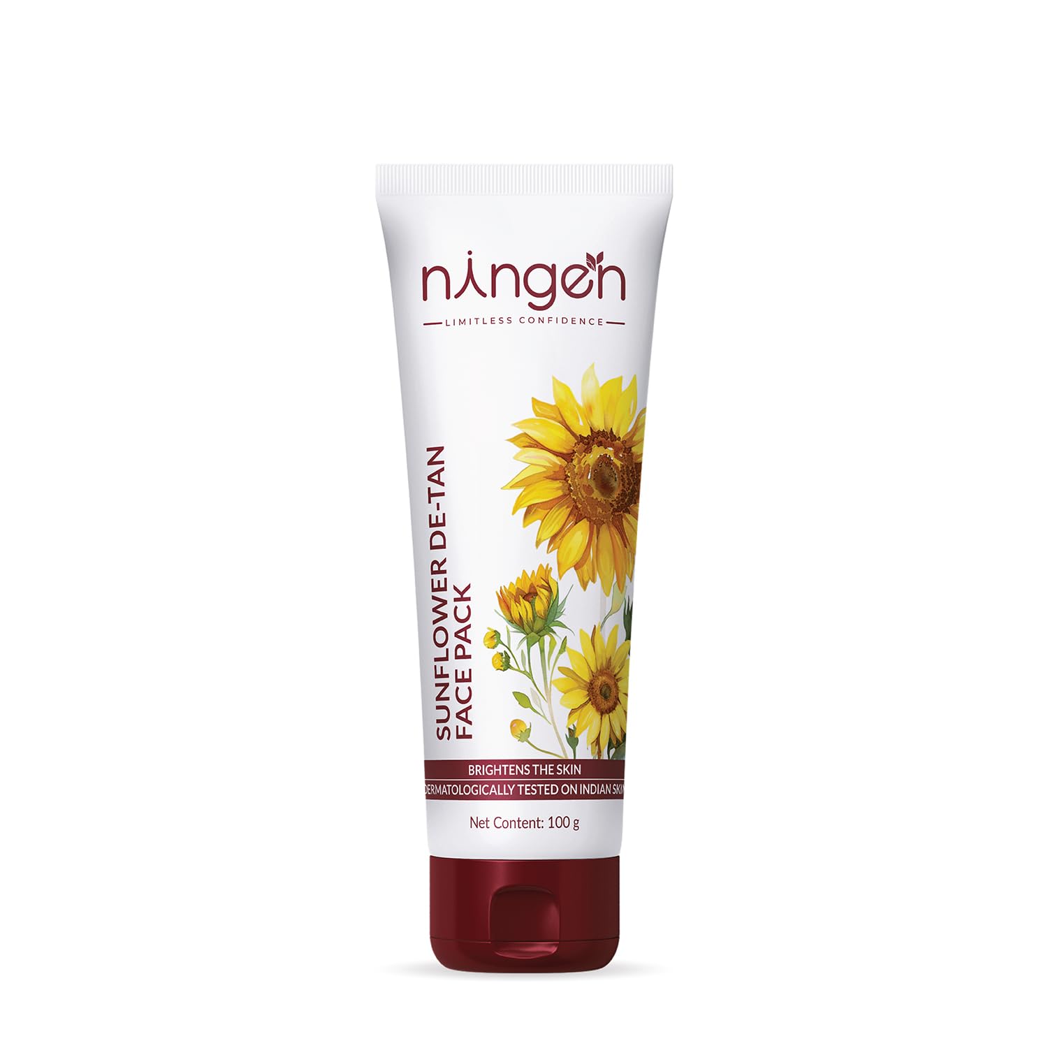 Ningen Sunflower DeTan Face Pack I Goodness Of Cucumber, Saffron, Olives I Dermatologically Tested I Effectively Removes Tan  