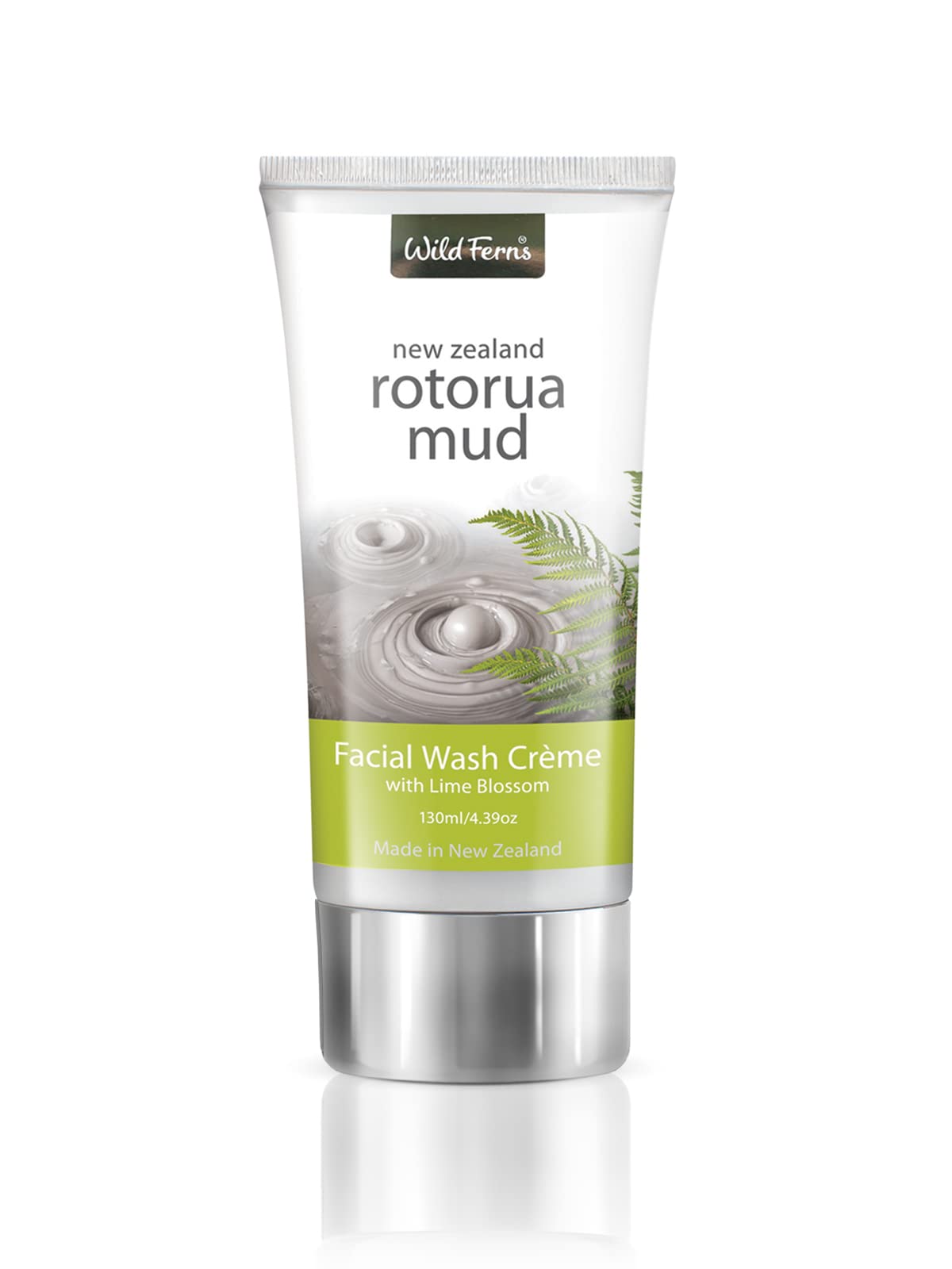 Wild Ferns Rotorua Mud Facial Wash crAme with Lime Blossom, 130 milliliters