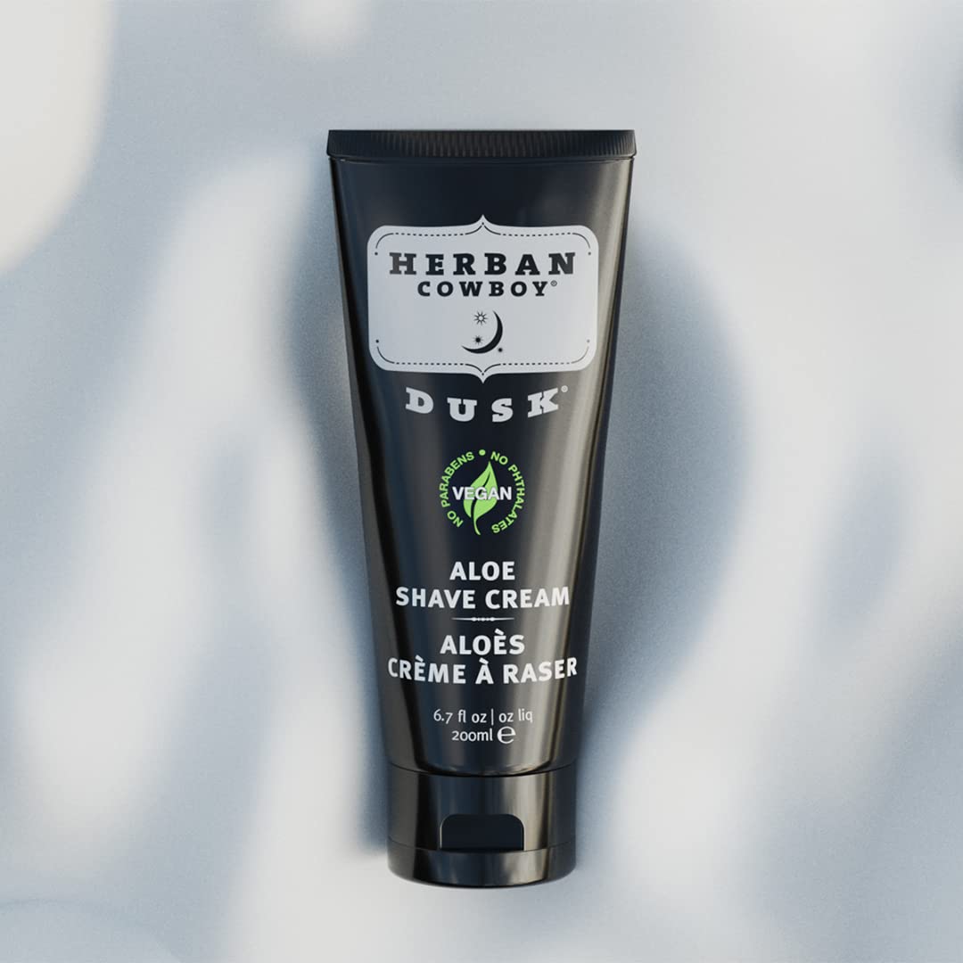 Herban Cowboy Aloe Shaving Cream Dusk - 6.7 Oz- Pack Of 2