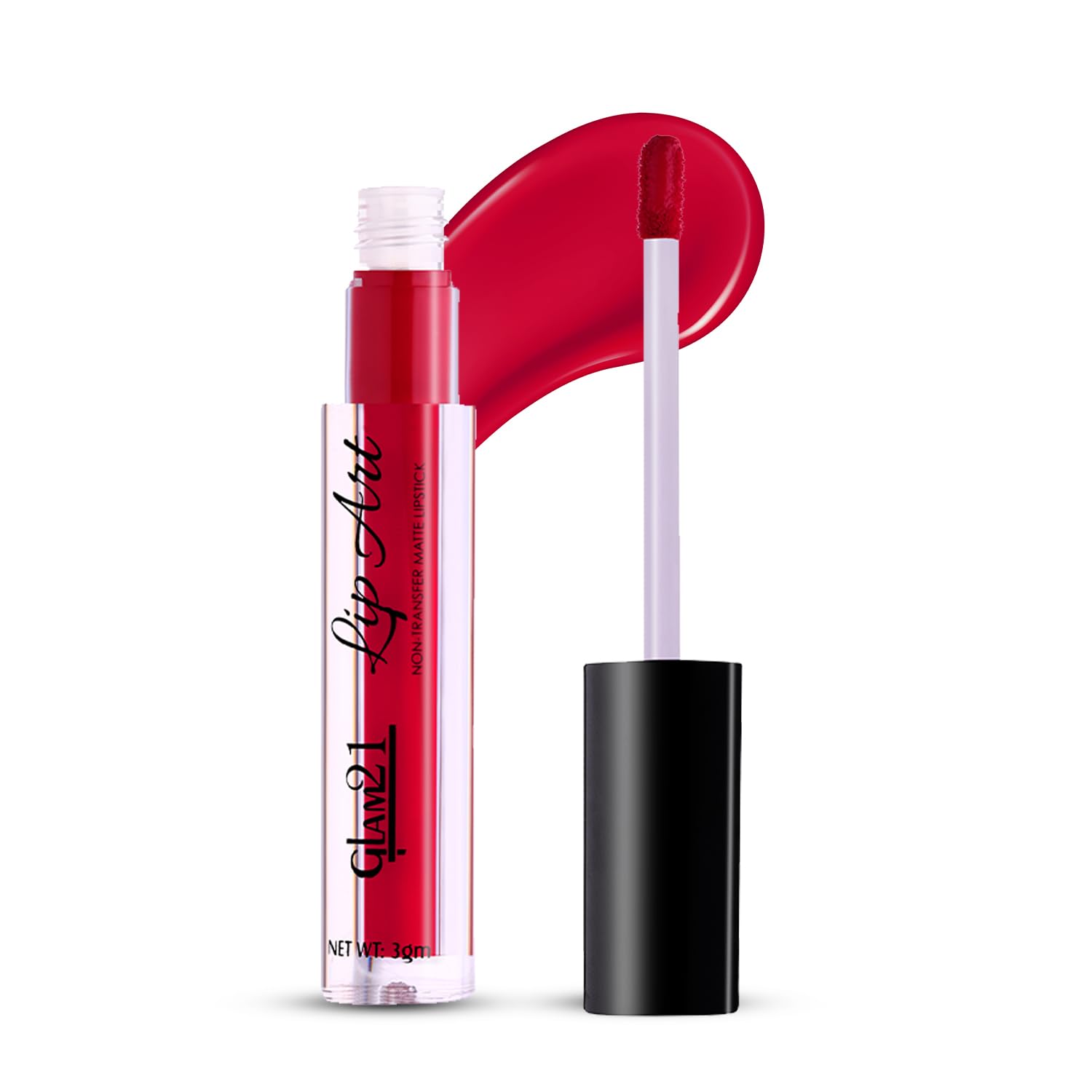 Glam21 Lip Art NonTransfer Matte Liquid Lipstick | Lightweight, LongLasting | Waterproof & SmudgeProof Lip Colour | Intense P
